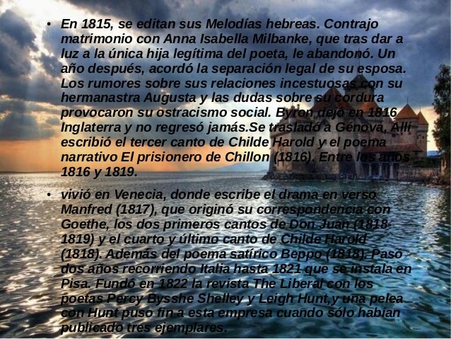 el prisionero de chillon lord byron